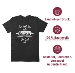 Shirtracer T-Shirt So sieht der beste Bäcker der Welt aus Beruf und Job Geschenke 