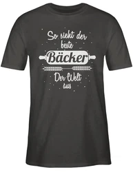 Shirtracer T-Shirt So sieht der beste Bäcker der Welt aus Beruf und Job Geschenke 