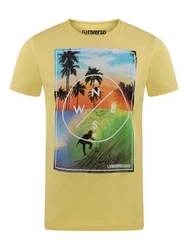 riverso T-Shirt RIVLukas Regular Fit (1-tlg) Kurzarm Tee Shirt Gelb/Grün/Beige/Neonfarben