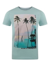 T-Shirt Herren Fotoprintshirt RIVLukas Regular Fit (1-tlg) Kurzarm Tee Shirt mit Rundhalsausschnitt aus 100% Baumwolle
