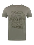 riverso Herren T-Shirt RIVLeon Rundhals O-Neck Kurzarm Tee Shirt Regular Fit Dunkelgrün/Grün/Khaki