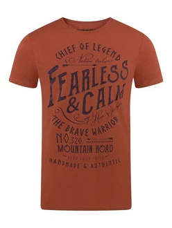 riverso Herren T-Shirt RIVLeon Rundhals O-Neck Kurzarm Tee Shirt Regular Fit Rot/Orange