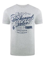 riverso Herren T-Shirt RIVLeon Rundhals O-Neck Kurzarm Tee Shirt Regular Fit Grau/Silber
