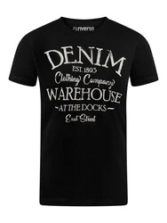riverso Herren T-Shirt RIVLeon Rundhals O-Neck Kurzarm Tee Shirt Regular Fit Schwarz (QJD)