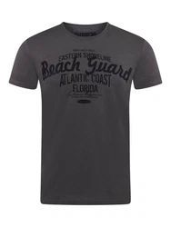 riverso Herren T-Shirt RIVLeon Rundhals O-Neck Kurzarm Tee Shirt Regular Fit Grau/Dunkelgrau
