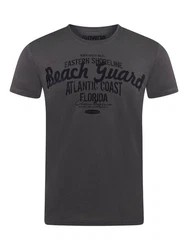 riverso Herren T-Shirt RIVLeon Rundhals O-Neck Kurzarm Tee Shirt Regular Fit Grau/Dunkelgrau