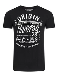 T-Shirt Herren Printshirt RIVLeon Regular Fit (1-tlg) Kurzarm Tee Shirt mit Rundhalsausschnitt aus 100% Baumwolle