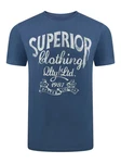 riverso Herren T-Shirt RIVLeon Rundhals O-Neck Kurzarm Tee Shirt Regular Fit Hellblau/Dunkelblau