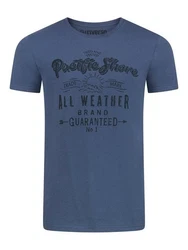 riverso Herren T-Shirt RIVLeon Rundhals O-Neck Kurzarm Tee Shirt Regular Fit Blau/Hellblau
