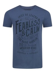 T-Shirt Herren Printshirt RIVLeon Regular Fit (1-tlg) Kurzarm Tee Shirt mit Rundhalsausschnitt aus 100% Baumwolle
