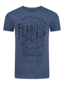 riverso Herren T-Shirt RIVLeon Rundhals O-Neck Kurzarm Tee Shirt Regular Fit Blau/Hellblau/Dunkelblau