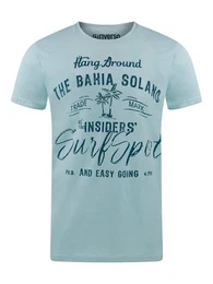 T-Shirt Herren Printshirt RIVLeon Regular Fit (1-tlg) Kurzarm Tee Shirt mit Rundhalsausschnitt aus 100% Baumwolle