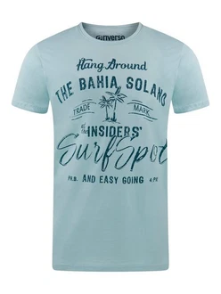 riverso Herren T-Shirt RIVLeon Rundhals O-Neck Kurzarm Tee Shirt Regular Fit Grün/Türkis/Hellblau