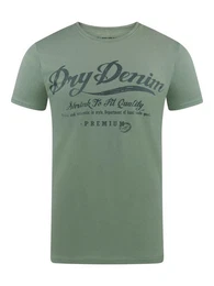 T-Shirt Herren Printshirt RIVLeon Regular Fit (1-tlg) Kurzarm Tee Shirt mit Rundhalsausschnitt aus 100% Baumwolle