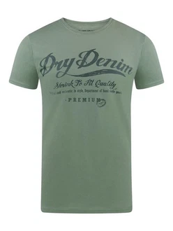 riverso Herren T-Shirt RIVLeon Rundhals O-Neck Kurzarm Tee Shirt Regular Fit Grün/Dunkelgrün