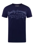 riverso Herren T-Shirt RIVLeon Rundhals O-Neck Kurzarm Tee Shirt Regular Fit Dunkelblau/Blau