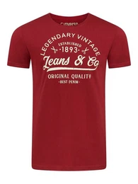 T-Shirt Herren Printshirt RIVLeon Regular Fit (1-tlg) Kurzarm Tee Shirt mit Rundhalsausschnitt aus 100% Baumwolle
