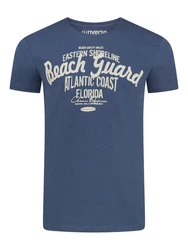 riverso Herren T-Shirt RIVLeon Rundhals O-Neck Kurzarm Tee Shirt Regular Fit Dunkelblau/Blau