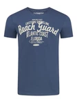 riverso Herren T-Shirt RIVLeon Rundhals O-Neck Kurzarm Tee Shirt Regular Fit Dunkelblau/Blau