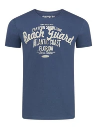 T-Shirt Herren Printshirt RIVLeon Regular Fit (1-tlg) Kurzarm Tee Shirt mit Rundhalsausschnitt aus 100% Baumwolle