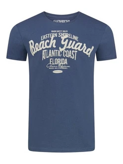 riverso Herren T-Shirt RIVLeon Rundhals O-Neck Kurzarm Tee Shirt Regular Fit Dunkelblau/Blau