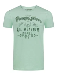 riverso Herren T-Shirt RIVLeon Rundhals O-Neck Kurzarm Tee Shirt Regular Fit Hellgrün/Grün