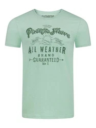 riverso Herren T-Shirt RIVLeon Rundhals O-Neck Kurzarm Tee Shirt Regular Fit Hellgrün/Grün