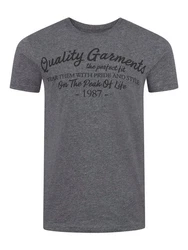riverso Herren T-Shirt RIVLeon Rundhals O-Neck Kurzarm Tee Shirt Regular Fit Dunkelgrau/Grau