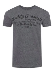 riverso Herren T-Shirt RIVLeon Rundhals O-Neck Kurzarm Tee Shirt Regular Fit Dunkelgrau/Grau