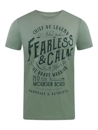 T-Shirt Herren Printshirt RIVLeon Regular Fit (1-tlg) Kurzarm Tee Shirt mit Rundhalsausschnitt aus 100% Baumwolle