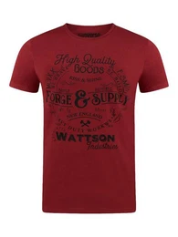 T-Shirt Herren Printshirt RIVLeon Regular Fit (1-tlg) Kurzarm Tee Shirt mit Rundhalsausschnitt aus 100% Baumwolle