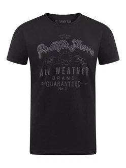 riverso Herren T-Shirt RIVLeon Rundhals O-Neck Kurzarm Tee Shirt Regular Fit Grau/Dunkelgrau/Schwarz/Lila