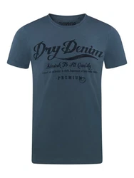 riverso Herren T-Shirt RIVLeon Rundhals O-Neck Kurzarm Tee Shirt Regular Fit Blau/Dunkelblau