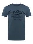 riverso Herren T-Shirt RIVLeon Rundhals O-Neck Kurzarm Tee Shirt Regular Fit Blau/Dunkelblau