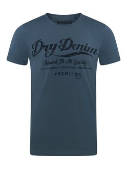 riverso Herren T-Shirt RIVLeon Rundhals O-Neck Kurzarm Tee Shirt Regular Fit Blau/Dunkelblau