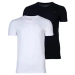 Gant Herren T-Shirt 2er Pack V-Ausschnitt V-Neck schwarz/weiß