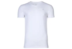 Gant Herren T-Shirt 2er Pack V-Ausschnitt V-Neck Marine/Wei