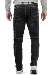 Cipo & Baxx 5-Pocket Jeans Herren Hose BA-CD288 Schwarz/Weiß
