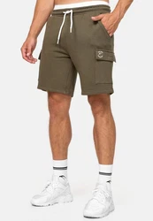 Indicode Sweatshorts Dannie Dunkelgrün/Khaki