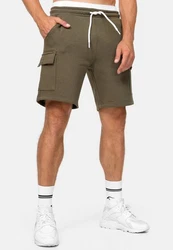 Indicode Sweatshorts Dannie Dunkelgrün/Khaki