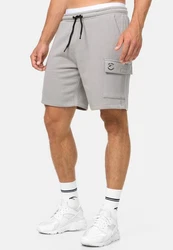 Indicode Sweatshorts Dannie Grau/Hellgrau/Khaki
