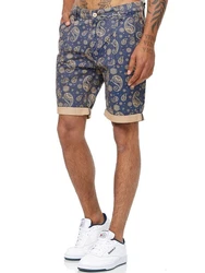 Tazzio Chinoshorts A204 Beige/Lila/Blau