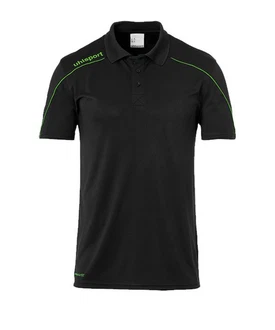 uhlsport T-Shirt Stream 22 Poloshirt Schwarz/Dunkelgrün/Grün