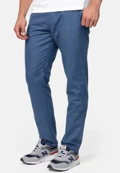 Indicode Leinenhose Bryne Blau/Hellblau/Grau