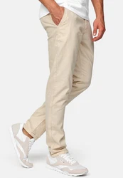 Indicode Leinenhose Bryne Khaki/Beige