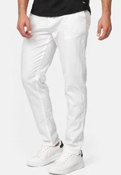 Indicode Haverfield Stoffhose Weiß/Creme/Rosa