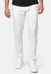 Indicode Haverfield Stoffhose Weiß/Creme/Rosa