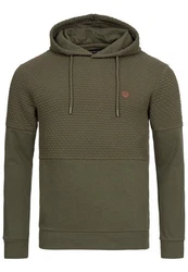 Indicode Kapuzenpullover Franz Dunkelgrün/Khaki