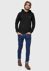 Indicode Kapuzenpullover Franz Schwarz/Braun/Rosa