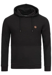 Indicode Kapuzenpullover Franz Schwarz/Braun/Rosa